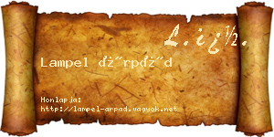 Lampel Árpád névjegykártya